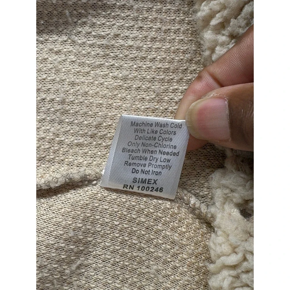 Un-bear-ably Cute Sherpa Lounge Shorts Beige Eat Me Baby Donut Pom Pom Medium